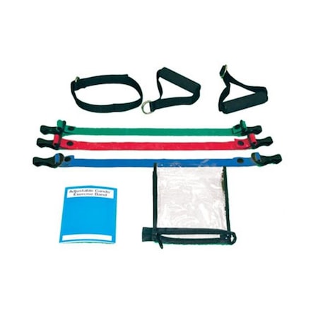 Cando International Cando 10-3230 Adjustable Exercise Band Kit - 5 Band - Yellow  Red  Green  Blue  black 486048